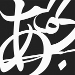 White on Black art print