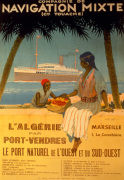 Algeria via Port-Vendres, 1920 giclee art print