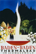 Baden-Baden Thermal Springs, 1937 giclee art print