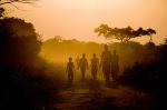 Children play at Ogwolo village Katine 2009 giclee art print