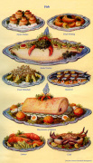 Cooked Fish Dishes giclee art print