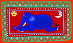 Elephant Seated giclee art print
