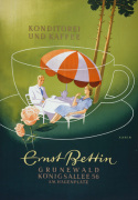 Ernst Bettin Coffeehouse, 1950 giclee art print