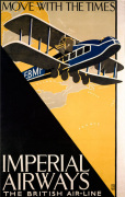 Imperial Airways - Travel with the Times art print