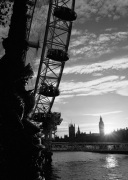 London Eye sunset giclee art print
