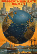 Norddeutscher Lloyd Shipping, 1920 giclee art print