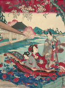 Scene from a Genji parody giclee art print