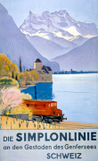Simplonlinie - Swiss Railway, 1949 giclee art print