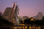 Sin Hua Bank and HSBC Building, Central District, Hong Kong, China giclee art print