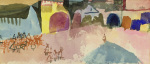 Street Cafe in Tunis 1914 giclee art print