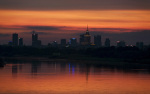 Sunset over Warsaw 2006 giclee art print