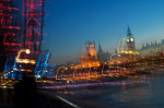 Sunset over the London Eye giclee art print