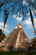 Temple I (Temple of the Giant Jaguar), Tikal mayan archaeological site, Guatemala giclee art print