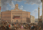 The Lottery in Piazza di Montecitorio giclee art print