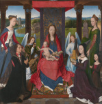 The Virgin and Child with Saints and Donors (The Donne Triptych) giclee art print