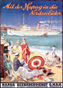 Travel with HAPAG, 1928 giclee art print