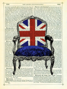 Union Jack Chair giclee art print