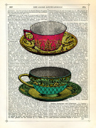 Vintage Cups giclee art print