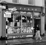 Woman cleaning shop window Bantry Bay 1959 giclee art print