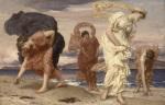 Greek Girls Picking Up Pebbles giclee art print