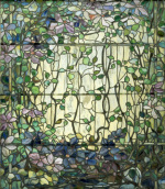 Stained Glass with Clematis, c.1900 giclee art print