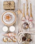 Bain et coquillages art print