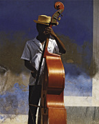 Joueur de contrebasse, Cuba art print