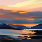 Red on the Cuillin art print