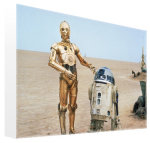 Star Wars art print - C-3PO & R2-D2 Tatooine Desert poster
