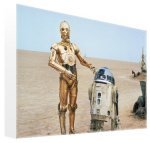 Star Wars art print - C-3PO & R2-D2 Tatooine Desert poster
