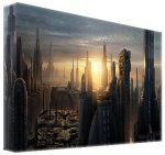 Star Wars art print - Coruscant Cityscape poster