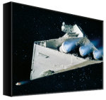 Star Wars art print - Imperial Star Destroyer Closes on Tantive IV poster