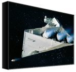 Star Wars art print - Imperial Star Destroyer Closes on Tantive IV poster