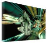 Star Wars art print - Millennium Falcon Death Star Trench poster