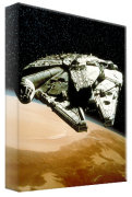 Star Wars art print - Millennium Falcon Over Tatooine poster
