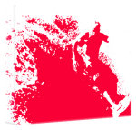 Ex Decko - MA Longbottom art print - Red Spray 2 poster