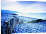 Joe Cornish art print - Beach with Breakers, Bossington Beach, Somerset poster