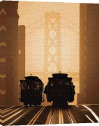 Anonymous art print - Cable Cars, San Francisco poster