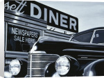 Alain Bertrand art print - Massachusetts Diner poster