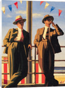 Jack Vettriano art print - Seaside Sharks poster