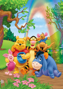 Winnie the pooh - Group hug art print