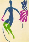 Blue nude with green stockings art print