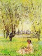 Woman under the willow art print