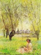 Woman under the willow art print