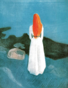 Young girl on a jetty art print