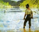 Salmon Fishing, 1927 art print