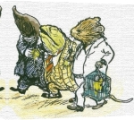 E.H. Shepard art print - Three friends poster