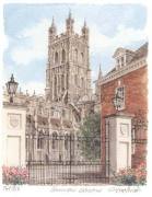 Gloucester Cathedral - portrait art print