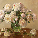 White Roses art print