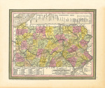 A New Map of Pennsylvania art print